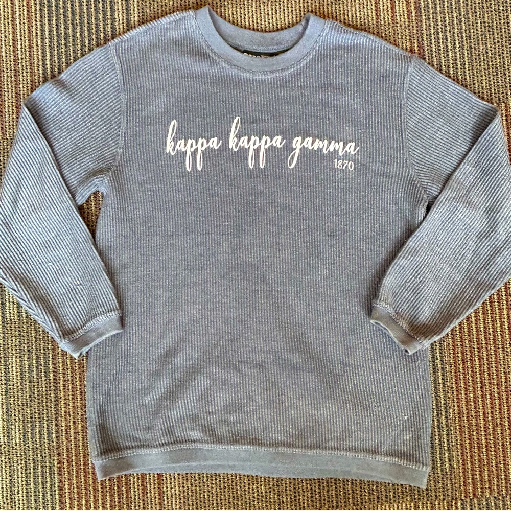 KAPPA KAPPA GAMMA oversized sweatshirt ribbed size small